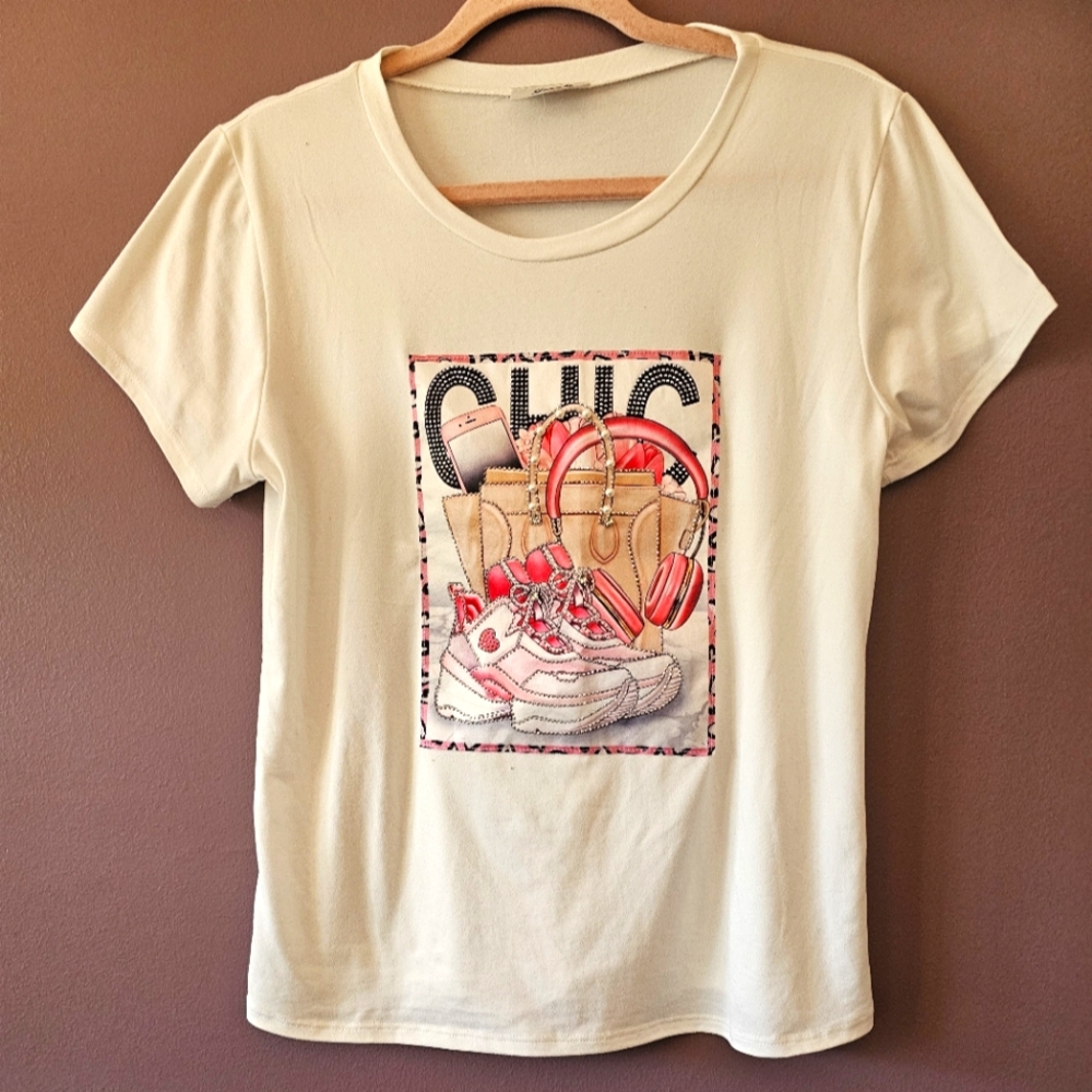 Davida Juniors Fashion Graphic Tee Size XL
